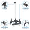 Mount-It! Triple Screen TV Ceiling Mount | Multi-Display Commercial Grade Ceiling Bracket for Three Flat Screen Displays | Adjustable Height, Fits Up to 600x400, 198 Lbs Capacity view 3