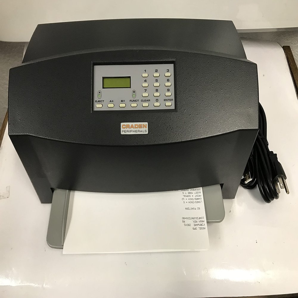 Craden DP9 Dual Serial USB Passbook Printer Refurbished Black