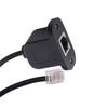 0.8FT RJ11/RJ12 6P6C Female to Male Extention Panel Mount Adapter Cable (6P6C) view 1