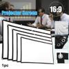 Projector Screen, White Projector Screen, 16:9 No Crease Home Theater Foldable Projection Screen 60"|72"|84"|100"|120"|150" view 4