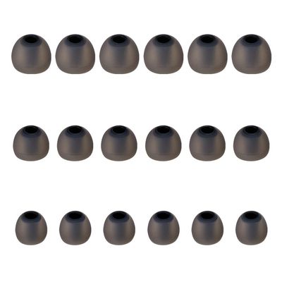 Earbud Tips Soft Silicone Earbuds Replacement Tips Fit for in-Ear Headphones(Inner Hole from 3.8mm -4.2mm Earphones) 9 Pairs S/M/L,Black