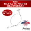 48" Air-Gap Drain Brush - Flexible Dishwasher and Sink Cleaner Tool for Home and Commercial Kitchen - Long Pipe Snake for Garbage Disposal, Shower, Hair Clog Remover - B291C by FryOilSaver Co. view 4