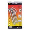 Set 5 Chrome Torx Hex Pro Wrench T25-T50 in Clam view 1