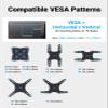 Pipishell Full Motion TV Wall Mount for 26-65 inch Flat or Curved TVs up to 77 lbs, TV Bracket Wall Mount with Articulating Arms, Extension, Tilt, Swivel, Leveling, Max VESA 400x400mm, PIMF7 view 3