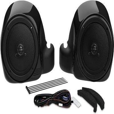 Hogtunes G4 LC Lower-RM Liquid Cooled Lower Fairing Adaptors with 6.5" Speakers (2 Pack), Fits 2014-2024 Harley-Davidson Motorcycles