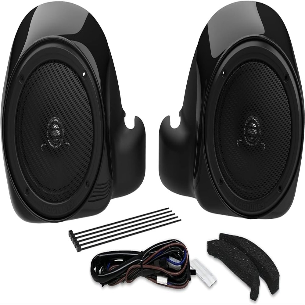 Hogtunes G4 LC Lower-RM Liquid Cooled Lower Fairing Adaptors with 6.5" Speakers (2 Pack), Fits 2014-2024 Harley-Davidson Motorcycles