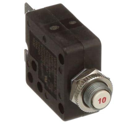 TE CONNECTIVITY W58-XB1A4A-10 Circuit Breaker Therm Push 10A Panel 1 Pole Vol-Rtg 250/50VAC/VDC W58-XB1A4A-10