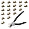 SPEEDWOX Key Fob Pliers Glass Breaking Pliers Tools 20 Pcs 1.25 Inch Key Fob Hardware with Split Rings Antique Brass Webbing Fabric Crafts Wristlet Set with Rubber Tips view 1