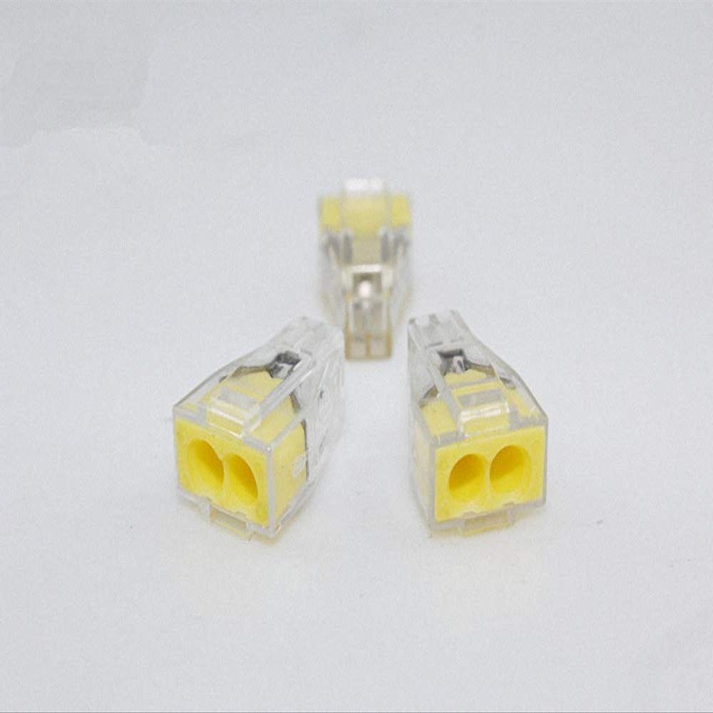 100pcs 2-pin Wire Connector Quick Wiring Cable Terminator Blocks