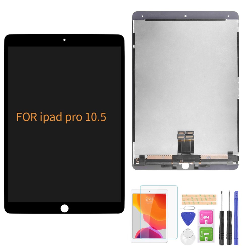 A-MIND Screen Replacement for iPad Pro 10.5" 2017 LCD Display Touch Digitizer Assembly A1701 A1709 A1852 Front Panel LCD Screen Repair with Tool Set Screen Protector (Black)