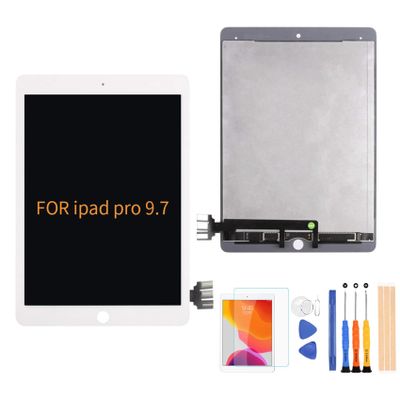 A-MIND for iPad Pro 9.7 2016 A1673 A1674 A1675 LCD Display Touch Screen Assembly Replacement Parts, Tablet Front Panel & LCD Screen Repair,with Free Tool Set + Screen Protector (White)
