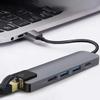 5 in 1 Multifunctional USB Type C Hub Hdmi 4K USB C Hub to Gigabit Ethernet Rj45 Lan Adapter 3 USB-C Charger;gray Candybarbar view 4