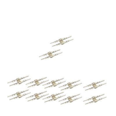 LEDMyplace Connector Pins for Neon Rope Light, Transparent Track Lighting Connectors, H-Shaped LED Strip Durable and Lightweight Strip Light Silicone Clip (Pack of 10)