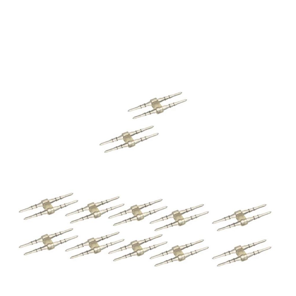 LEDMyplace Connector Pins for Neon Rope Light, Transparent Track Lighting Connectors, H-Shaped LED Strip Durable and Lightweight Strip Light Silicone Clip (Pack of 10)