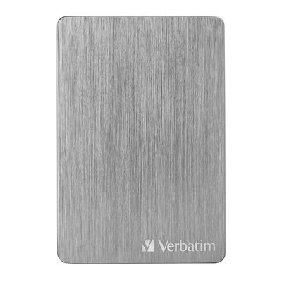 Verbatim 1TB Store 'n Go ALU USB 3.2 Gen 1 HDD Slim Aluminum Portable External Hard Drive  Silver