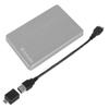 Verbatim 1TB Store 'n Go ALU USB 3.2 Gen 1 HDD Slim Aluminum Portable External Hard Drive  Silver view 4