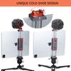 Metal iPad Tripod Mount Adapter, Tablet Holder with Rotatable Cold Shoe Mount - Compatible with iPad Pro, Air, Galaxy Tab, iPhone view 2