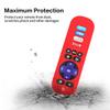 2 Pack Silicone Case for TCL Roku TV RC280 Remote, Protective Universal Replacement Lightweight Shockproof TCL Roku TV Remote Cover with Lanyard (Red+ Glowing Blue) view 2