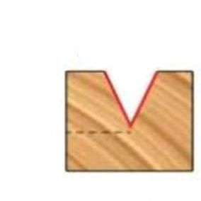 45DEGX1/4X2 Engraving V Groove
