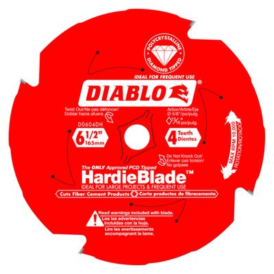 Diablo PCD Fiber Cement HardieBlade with Non-Stick Perma-Shield Coating
