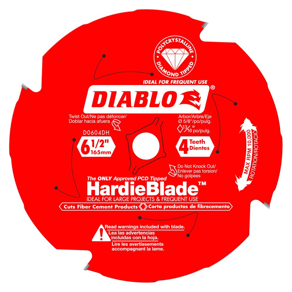 Diablo PCD Fiber Cement HardieBlade with Non-Stick Perma-Shield Coating