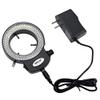 HAYEAR 144 LED Ring Light Lamp Illuminator Lighting Sourse for Industry Stereo Biological Microscope Camera with Power Adapter HY-144B (Black) view 1