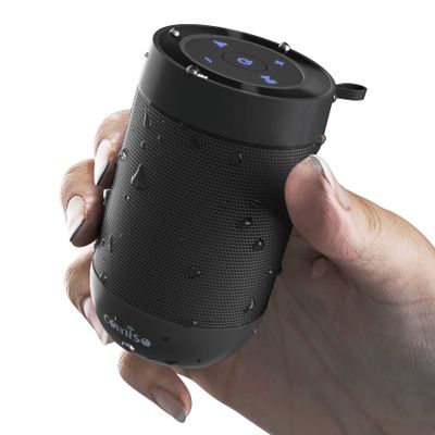 Bluetooth Speaker, Portable Bluetooth Speakers with Wireless Stereo Pairing, Built in Mic, 360 HD Sound,IP65 Waterproof Speaker,Support TF Card, for Home/Party/Outdoor/Beach, Gift For Men/Women-Black