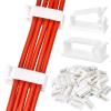 50Pcs Self Adhesive Cable Management Clips,Cable Organizers Wire Clips Cord Holder for PC Laptop Ethernet Cable Desktop Home Office(1.78 x 0.75 x 0.28, White) view 2