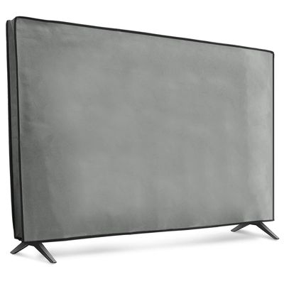 kwmobile Dust Cover for 55" TV - Fabric Case TV Protector for Indoor Flat Screen TVs - Light Grey