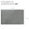 kwmobile Dust Cover for 55" TV - Fabric Case TV Protector for Indoor Flat Screen TVs - Light Grey view 3