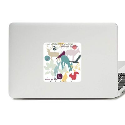 Bird Deer Flower Nature Environment Decal Vinyl Paster Laptop Sticker PC Decoration