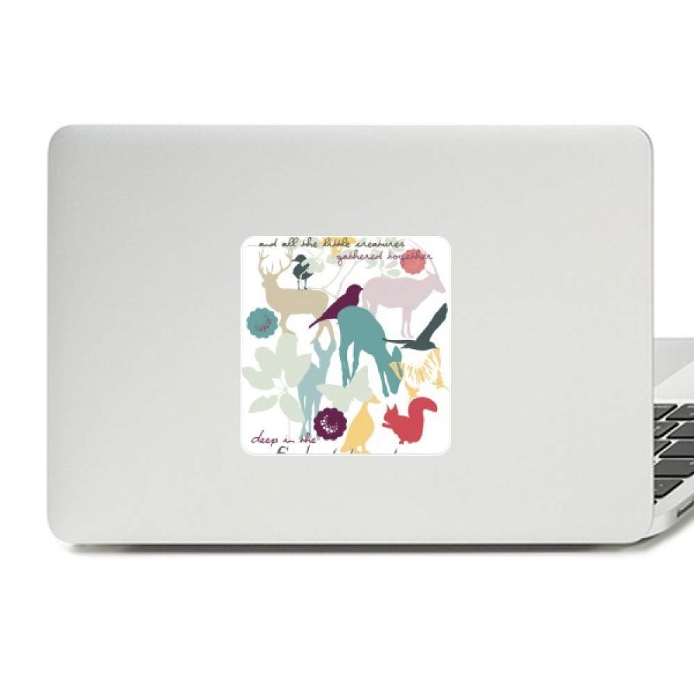 Bird Deer Flower Nature Environment Decal Vinyl Paster Laptop Sticker PC Decoration