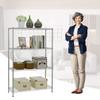 BestOffice | 4-Tier Wire Storage Shelves | 36x14x54 | Chrome | with Adjustable Racks | Heavy-Duty Metal Shelf, Holds Upto 1000 lbs | No-Tool Assembly | Ideal for Home & Garage Shelving view 4