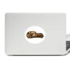 Brown Classic Cars Outline Pattern Vinyl Emblem Graphic Laptop Sticker Notebook Decal view 1