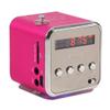 Eboxer Portable Mini Speaker Music Player FM Radio Stereo Speaker Support TF Card and U Disk, Brief Design, Perfect Mini Speaker for Room Bike Car for Phone/Tablet/Computer (Rose Red) view 1