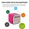 Eboxer Portable Mini Speaker Music Player FM Radio Stereo Speaker Support TF Card and U Disk, Brief Design, Perfect Mini Speaker for Room Bike Car for Phone/Tablet/Computer (Rose Red) view 2