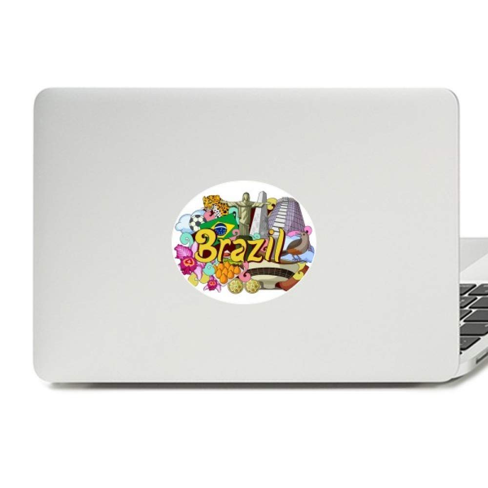 Soccer Oscar Niemeyer Brazil Graffiti Vinyl Emblem Graphic Laptop Sticker Notebook Decal