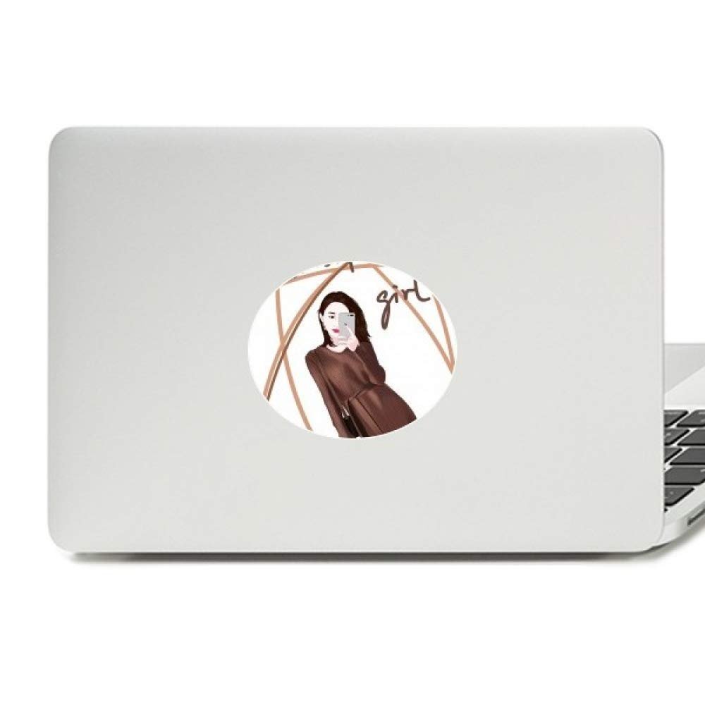 Beautiful Girl Figure Art Design Illustration Vinyl Emblem Graphic Laptop Sticker Notebook Decal