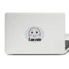 Adorable Black Cute Chat Happy Pattern Vinyl Emblem Graphic Laptop Sticker Notebook Decal view 1