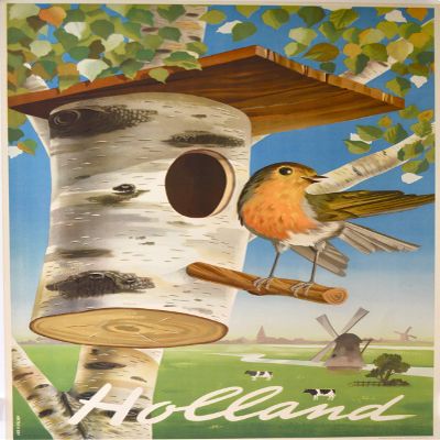 Holland Netherlands Bird Poster Reproduction / Format 50 x 70 cm Paper 300 g Digital HD Possible to Visit Us (Shop: Display.FR)