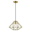Livex Lighting, 41323-03, Knox, Pendant, White with Antique Brass Accents view 2