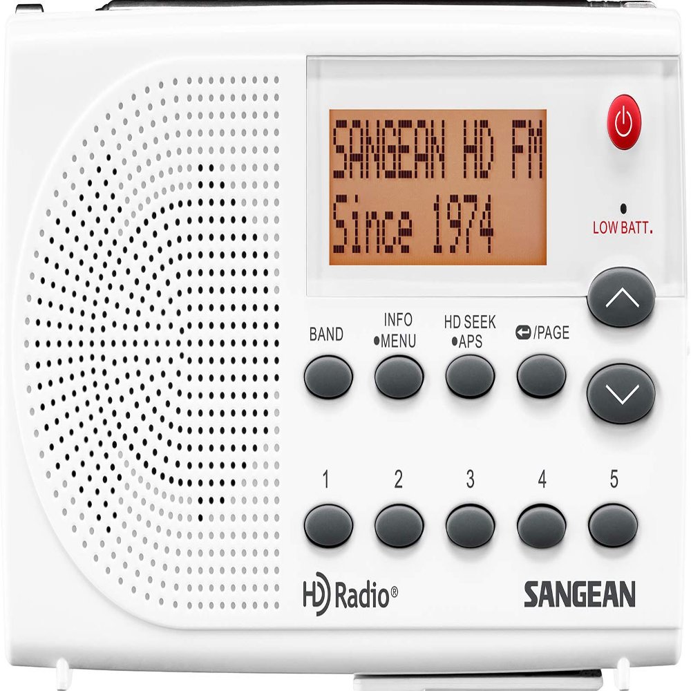 Sangean SG-108 AM/FM-Stereo Radio-TM Pocket Radio, White