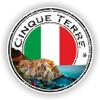 1x Cinque Terre Italy Round Vinyl Waterproof Sticker - 15cm / 5.9inches view 1