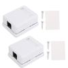 2Pcs RJ45 Mount Box Cat6 Single Port Desktop Information Network Junction Boxes Built in Screws for Communication Socket Connection view 1