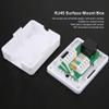 2Pcs RJ45 Mount Box Cat6 Single Port Desktop Information Network Junction Boxes Built in Screws for Communication Socket Connection view 2