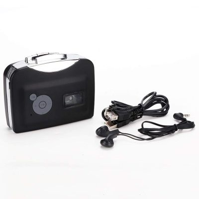 Jimfoty Tape MP3 Converter, Tape Converter, Cassette to MP3 Converter, with Headphones, with Playback Function, Cassette Converter, Digital Stereo for Home, for