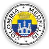 1x Colombia Medellin Round Vinyl Waterproof Sticker - 5cm / 2inches view 1