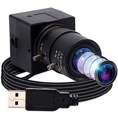 ALPCAM USB Camera 8MP Webcam Full HD 2448P Optics Zoom Camera with 2.8-12mm Wide Angle Varifocal Lens Web Cam,UVC USB Webcam for Mac/Windows/Linux/Raspberry Pi