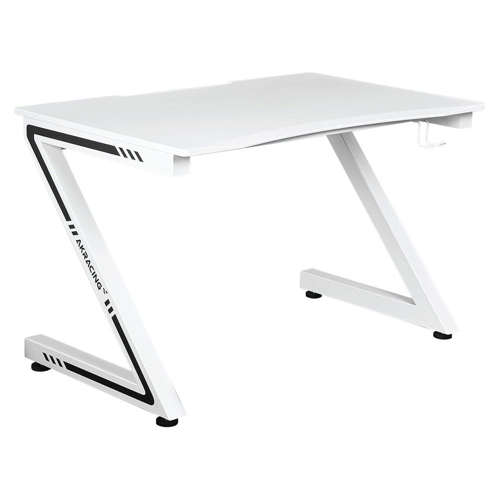AKRacing Sierra Gaming Desk Large White Surface, Sturdy Metal Frame, Cable Management, and XL Gaming Mousepad Included, (AK-Sierra)