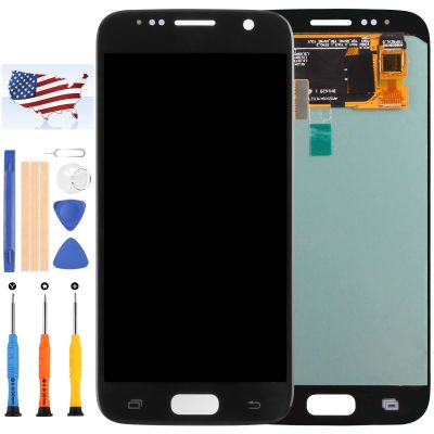 OLED for Samsung Galaxy S7 Screen Replacement G930 G930A G930P G930T G930V G930F G930U LCD Display Parts Assembly Touch Sensor Digitizer Glass Lens Kit (OLED Black)